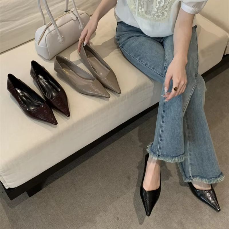 Women'S Shoes For Work - أحذية نسائية صيفية بمقدمة مدببة، صنادل
