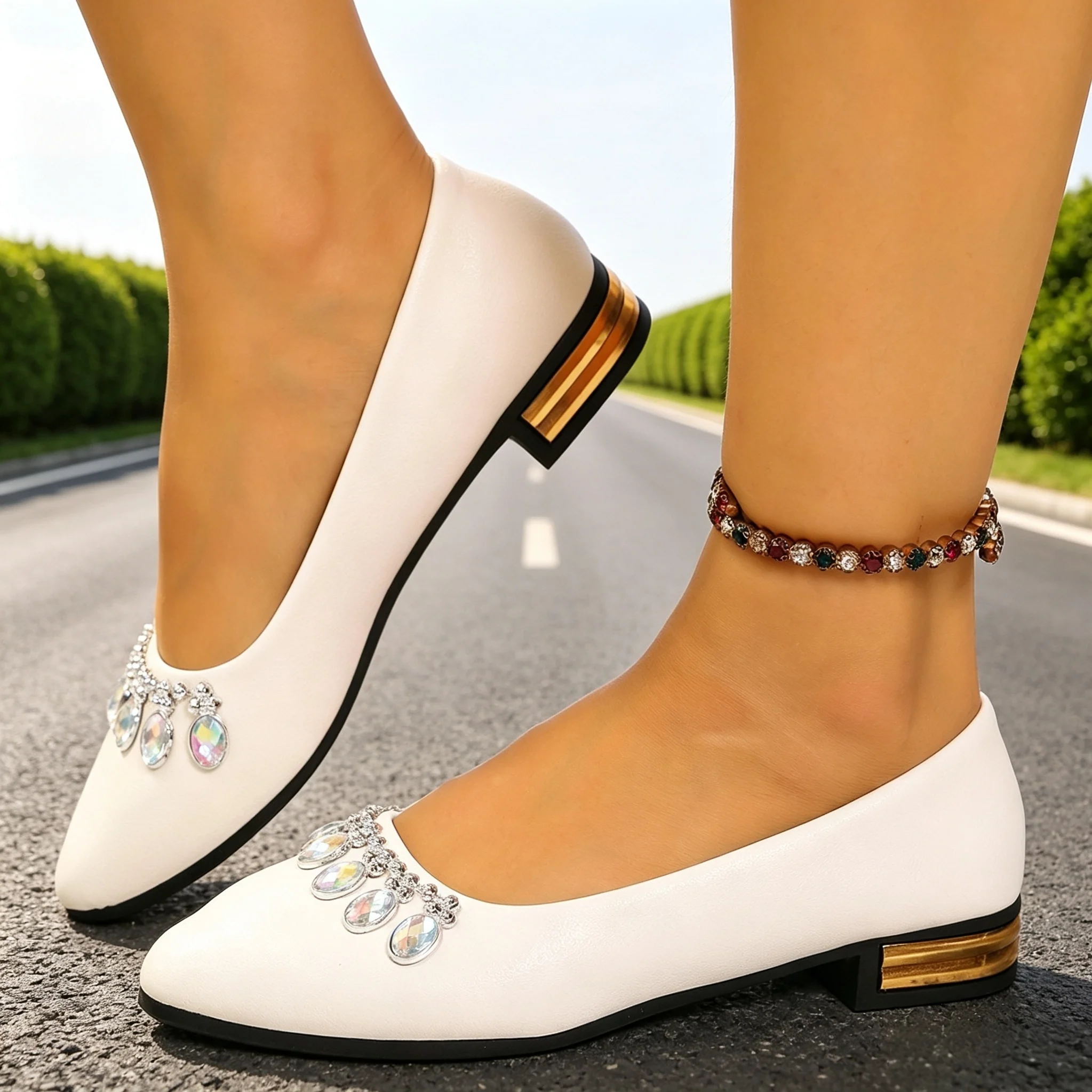 Women Shoes Sale - أحذية نسائية مسطحة ذات مقدمة مدببة،