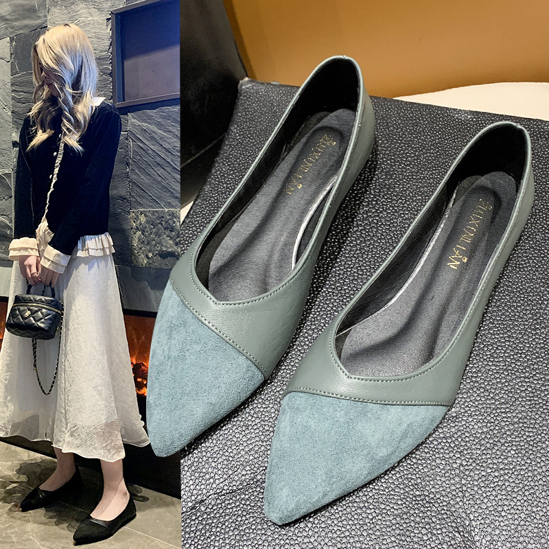 Women'S Shoes For Work - أحذية جلدية سوداء مسطحة للنساء أحذية