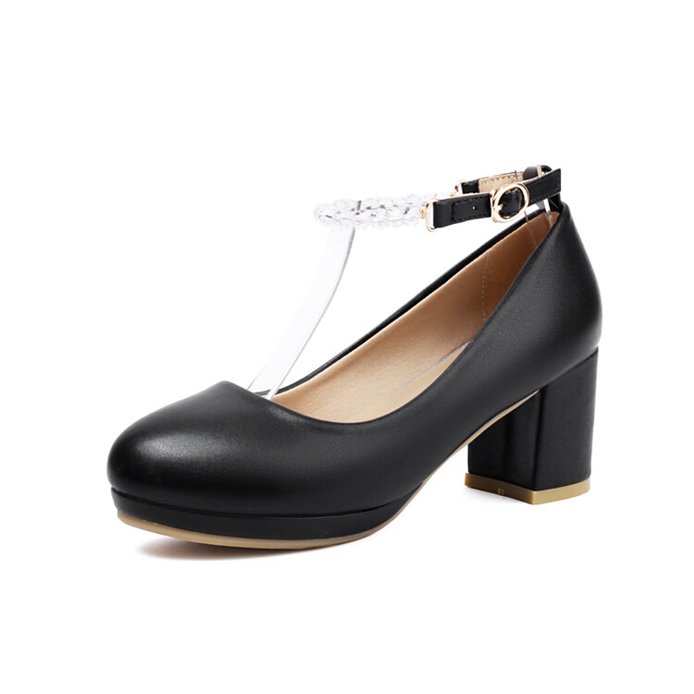 Women Shoes Jd - حزام كعب عالي عند الكاحل للنساء
