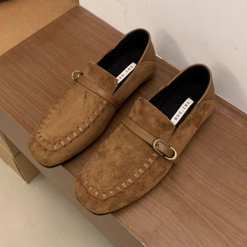 Women Shoes Branded - أنيقة الجلد المدبوغ ساحة تو حذاء