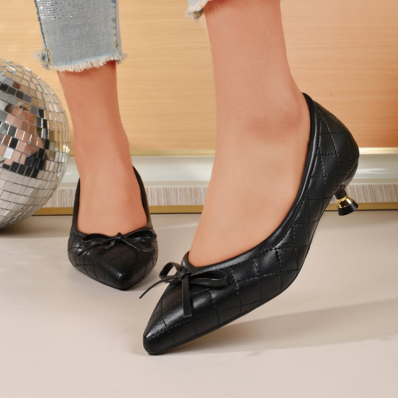 كعب كيتن مدبب مقدمه فيونكه فين - مراجعة Women'S Shoes For Work وسعره
