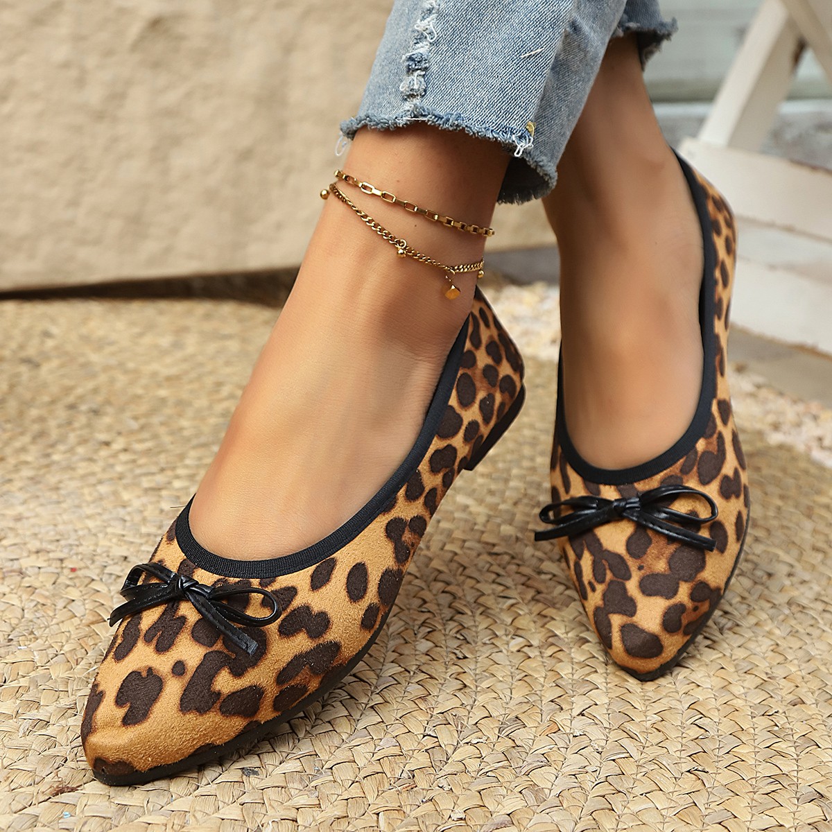 2026 حذاء مسطح بنقشة الفهد للن - مراجعة Women'S Shoes For Work وسعره