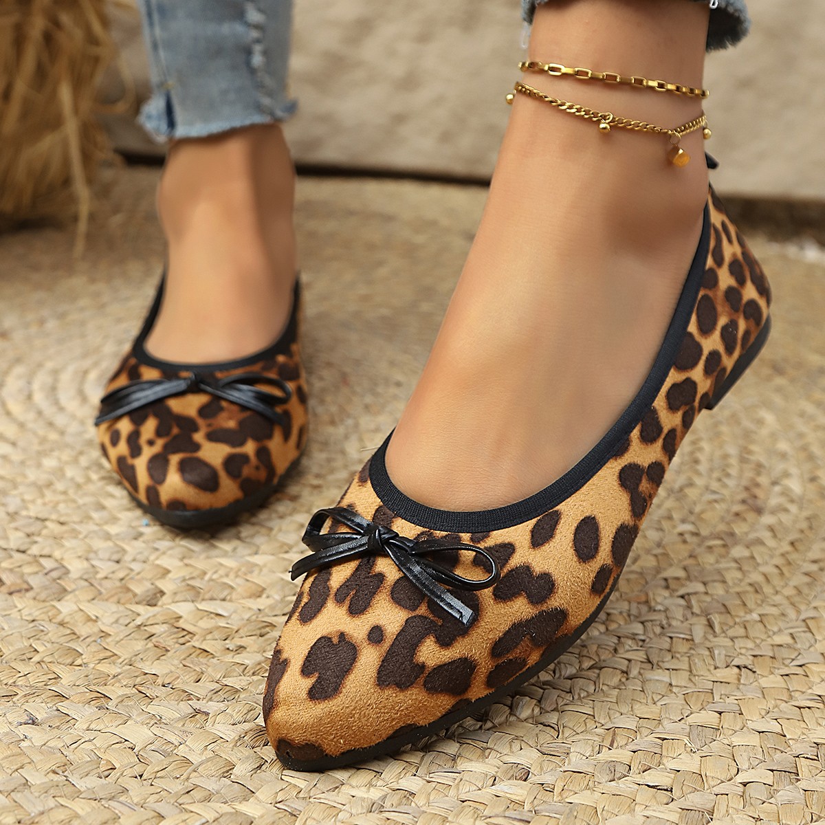 2026 حذاء مسطح بنقشة الفهد للن - مراجعة Women'S Shoes For Work وسعره