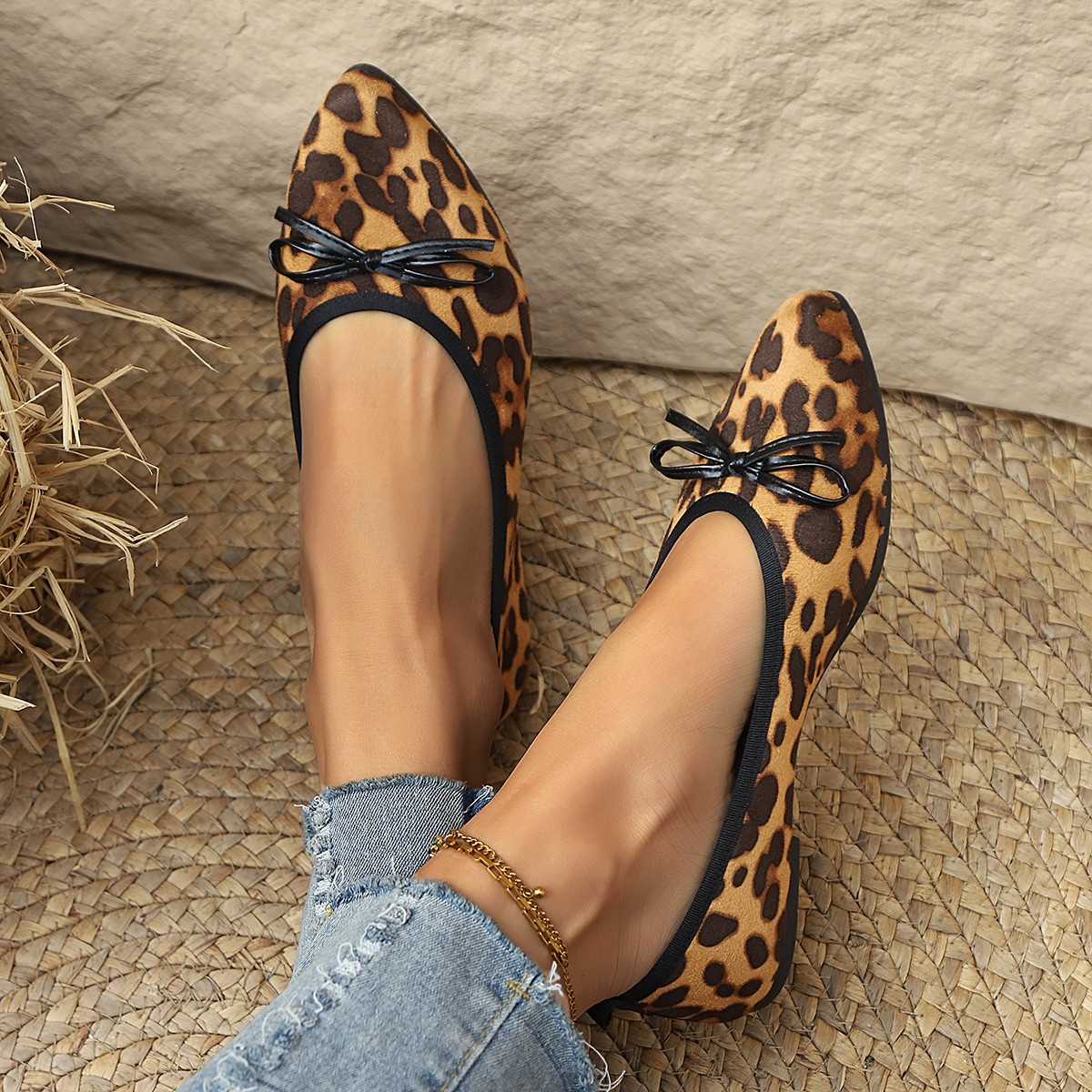 2026 حذاء مسطح بنقشة الفهد للن - مراجعة Women'S Shoes For Work وسعره
