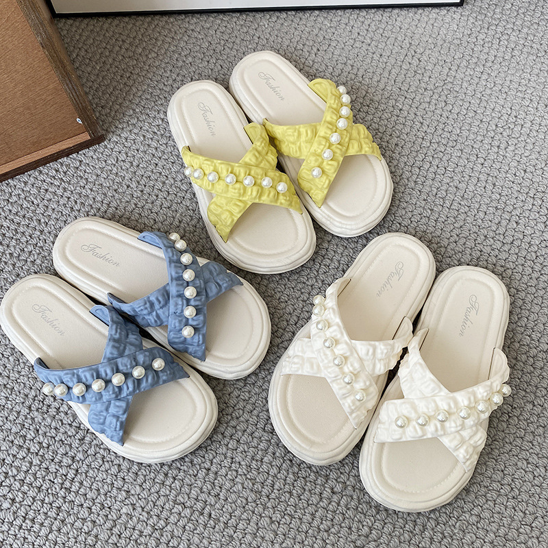 صنادل نسائية مزينة باللؤلؤ وال - مراجعة Women'S Shoes Cloud وسعره