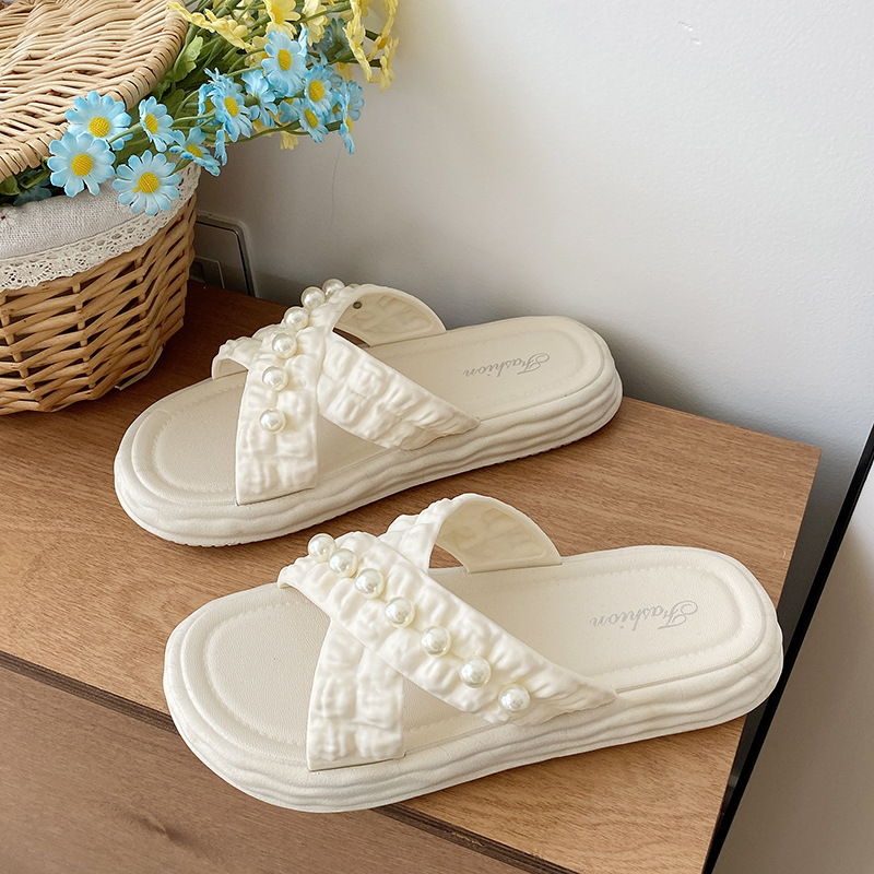 صنادل نسائية مزينة باللؤلؤ وال - مراجعة Women'S Shoes Cloud وسعره