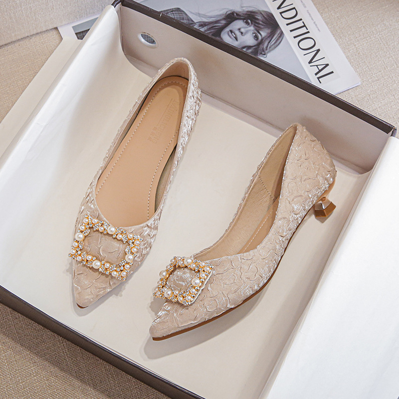 حذاء نسائي أنيق بكعب قصير مدبب - مراجعة Women'S Shoes For Work وسعره